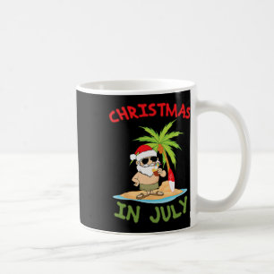 Taza De Café Camiseta Divertida Navidad En Julio Santa Cola Haw