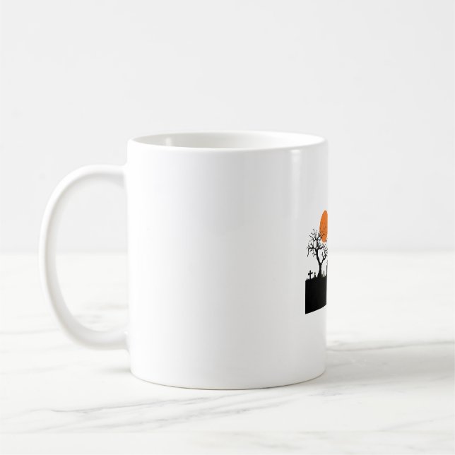 Taza De Café Camiseta divertida Sasquatch Bigfoot Halloween (Izquierda)
