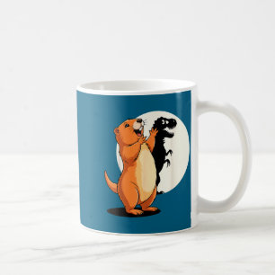 Taza De Café Camiseta Divertida Sombra de Marmota Títere de Din