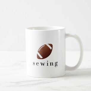 Taza De Café Camiseta divertida y graciosa de fútbol de costura