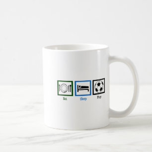 Taza De Café Camiseta Eat Sleep Play Fútbol Niños