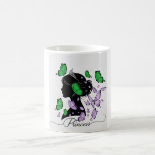 Taza De Café Camiseta elegante "Princesa de las Mariposas" 6.