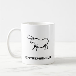 Taza De Café Camiseta Emprendedora Bull Black