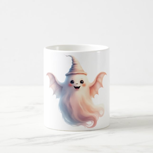 Taza De Café Camiseta espeluznante de Halloween - Famoso fantas (Centro)