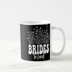 Taza De Café Camiseta Floral Dama de Honor Novia Flor Silvestre