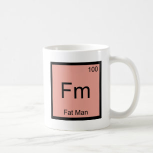 Taza De Café Camiseta Fm - Símbolo del Elemento Químico Fat Man