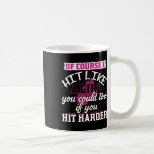Taza De Café Camiseta Golpea Como Una Niña Diversión Kickboxing