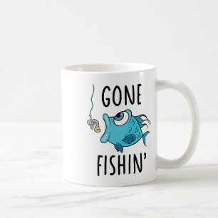 Taza De Café Camiseta Gone Fishing Niños Niñas Bebés Funny F