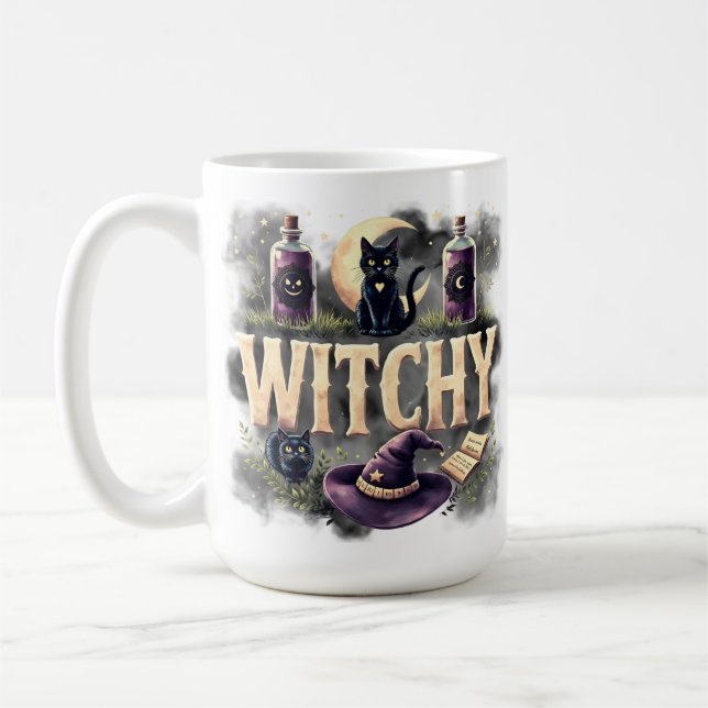 Taza De Café Camiseta gótica oscura de Halloween para mujeres c (Izquierda)