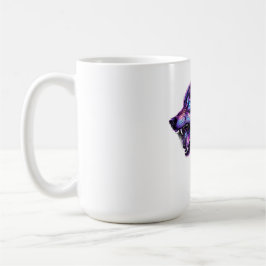 Taza De Café Camiseta gráfica de lobo rugiendo en galaxia cósmi