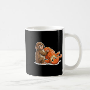 Taza De Café Camiseta gráfica de mono bebé golpea meme lindo