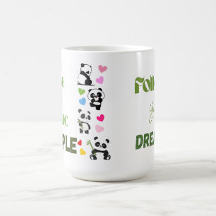 Taza De Café Camiseta gráfica de panda lindo con eslogan