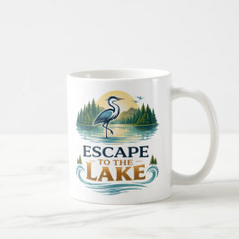 Taza De Café Camiseta Gráfica de Vida en el Lago Pacífico