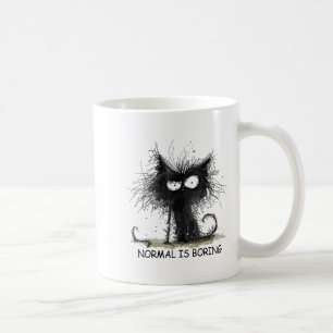Taza De Café Camiseta Gráfica Divertida de Gato para Hombres y