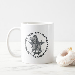 Taza De Café Camiseta Gráfica Retro Vintage de Patinadores de l