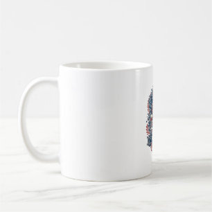 Taza De Café Camiseta gráfica vectorial de jardín de mariposas 