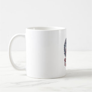 Taza De Café Camiseta gráfica vectorial de Navidad patriótica