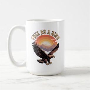 Taza De Café Camiseta Hombre Libre como un Pájaro para clima cá