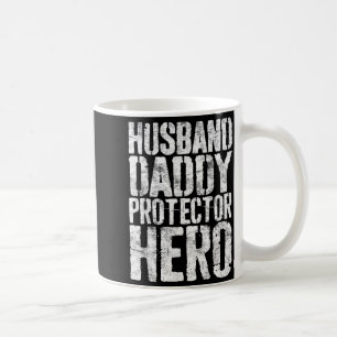 Taza De Café Camiseta Hombres Esposo Papá Protector Héroe Papá