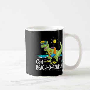 Taza De Café Camiseta Kids Cool Beach-o-saurus Dino En Una Play