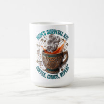 Camiseta Kit de Supervivencia de Mamá | Café Caos 