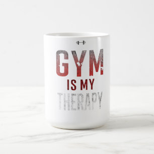 Taza De Café Camiseta La Gimnasia Es Mi Terapia, Fitness Motiva