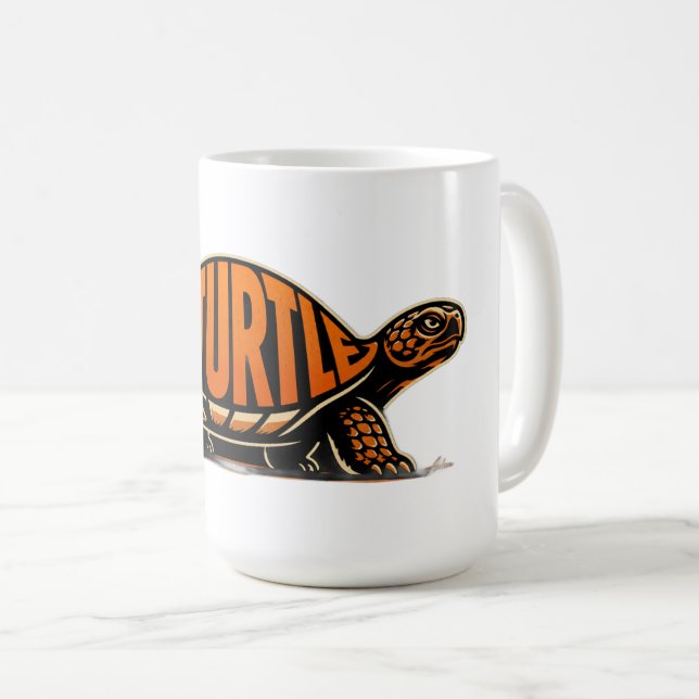 Taza De Café Camiseta Le Turtle Tortoise (Anverso derecho)