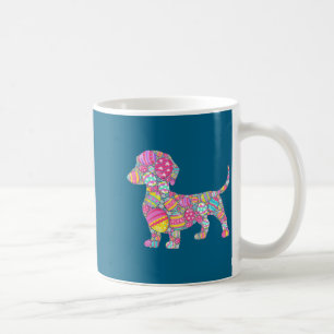 Taza De Café Camiseta Linda Huevos Coloridos Perro Dachshund Ca