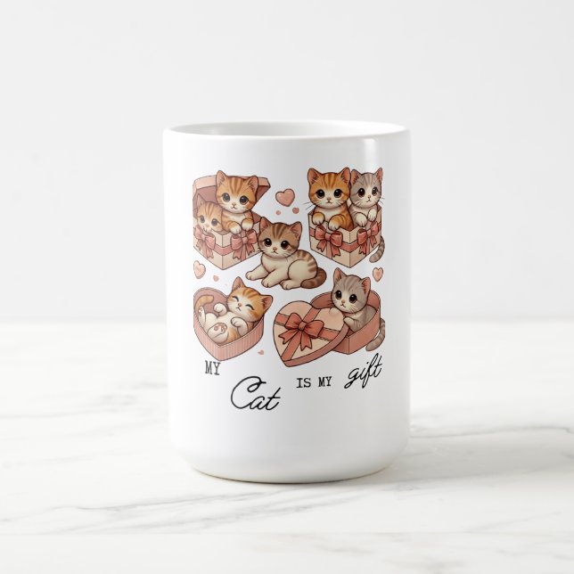 Taza De Café Camiseta lindo gato regalo (Centro)