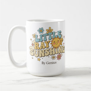 Taza De Café Camiseta Little Ray of Sunshine, Retro Groovy 70s 