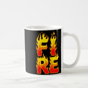 Taza De Café Camiseta Llama Fuego Adultos Niños Hombres Mujeres