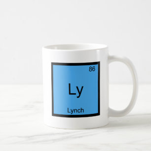 Taza De Café Camiseta Ly - Lynch Símbolo Elemento Químico Diver