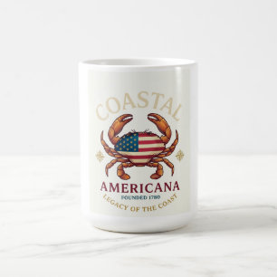 Taza De Café Camiseta Manga Larga de Cangrejo Costero Americano