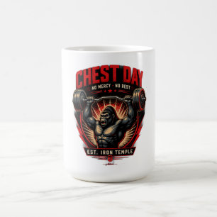 Taza De Café Camiseta Manga Larga Entrenamiento de Pecho