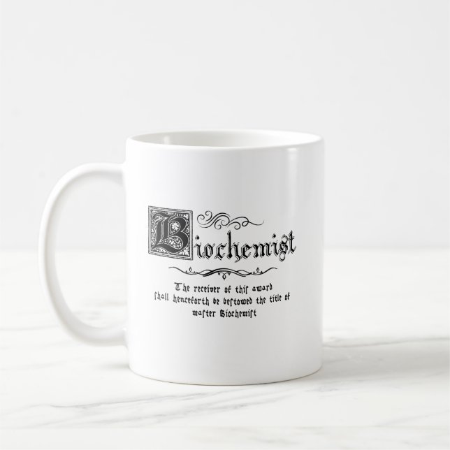 Taza De Café Camiseta Medieval Master Biochemist (Izquierda)