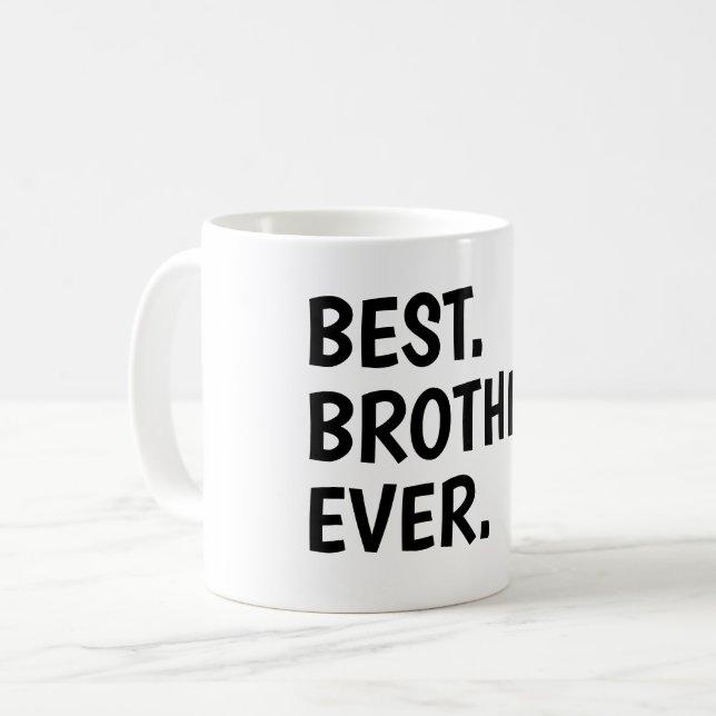 Taza De Café Camiseta Mejor Hermano del Mundo, Hermanos (Anverso izquierdo)