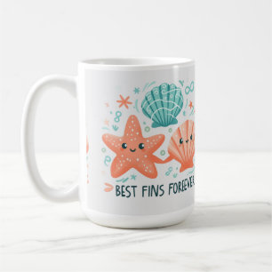Taza De Café Camiseta Mejores Aletas Por Siempre, Estrella de M