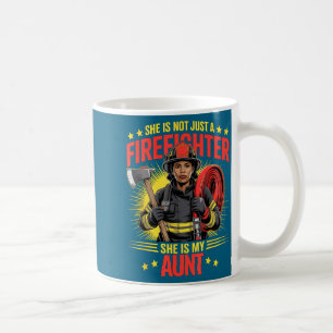 Taza De Café Camiseta Mujer Negra Bombero Tía Titi Tía
