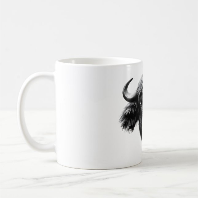 Taza De Café Camiseta Muskox Lover - Des blancos y negros reali (Izquierda)