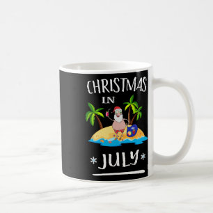 Taza De Café Camiseta Navidad En Julio Santa Divertido En Una