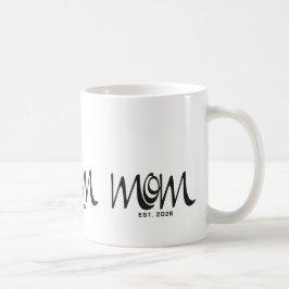 Taza De Café Camiseta Negra con Letra Established para Mamá