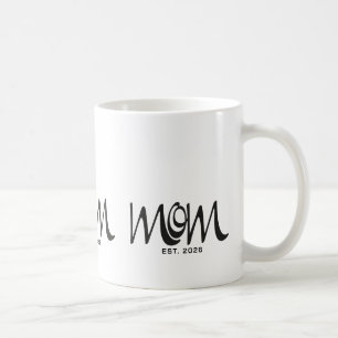 Taza De Café Camiseta Negra con Letra Established para Mamá