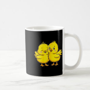 Taza De Café Camiseta Niña Granjera Pollito Pollo Bebé.png