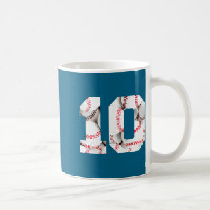 Taza De Café Camiseta Niños 10 Cumpleaños Béisbol Jugadores de