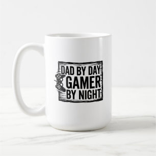 Taza De Café Camiseta Padre de Día Jugador de Noche - Divertido