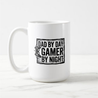 Taza De Café Camiseta Padre de Día Jugador de Noche - Divertido