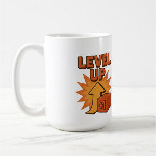 Taza De Café Camiseta para hombres nivel arriba de jugador chaq