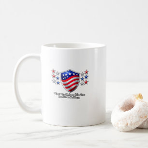 Taza De Café Camiseta Patriótica Libertad Rodante, Bandera Amer