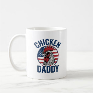 Taza De Café Camiseta Patriótica Vintage Gallo Papá Pollo Desi