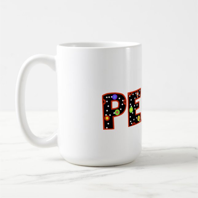 Taza De Café Camiseta PEACE (Izquierda)